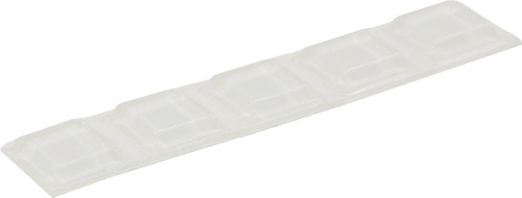 Selvklæbende gennemsigtig firkantet stop 12,7 × 12,7 × 3 mm, sæt 5 stk.