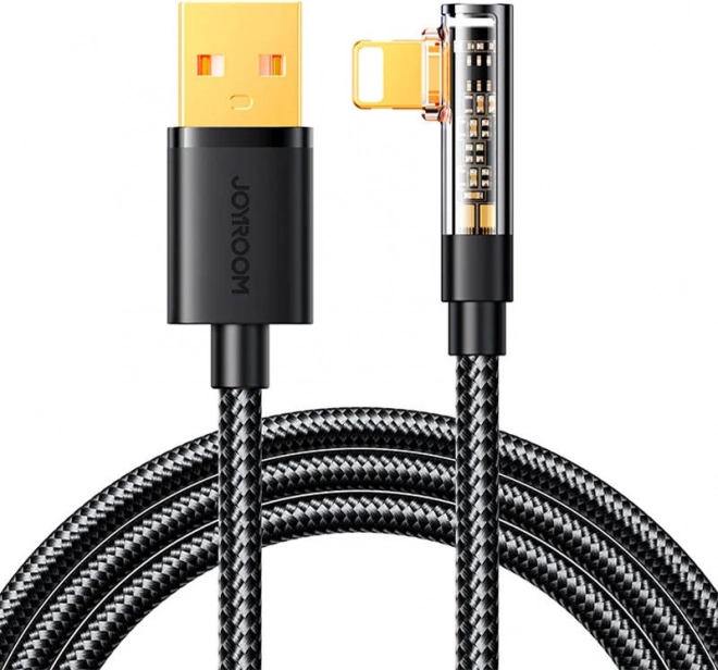 vinkel USB‑A til Lightning-kabel 1,2 m sort Joyroom