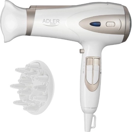 Adler-hårtørrer med ionisering og diffuser
