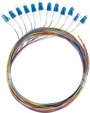 Optisk pigtail SM OS2 LC/UPC 2 m G657A1 semi-tight, multicolor
