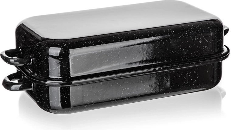 Culinaria Black emaljeret to-delt bradepande 35 × 20 cm