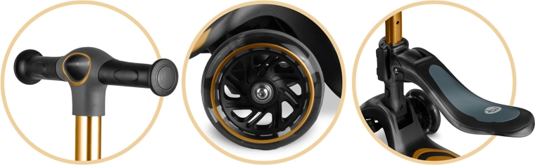 Vokser med barnet: justerbart styr og sæde