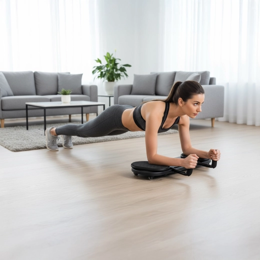 Core-træning med glidefunktion og stabil støtte