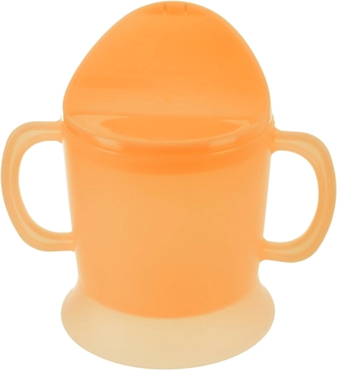 Plastkrus til børn med drikketud 0,23 l orange