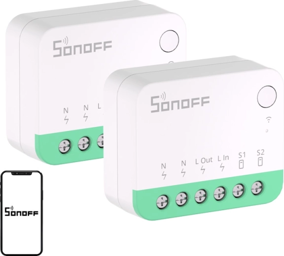 Sonoff MINIR4M Extreme Matter Wi‑Fi-afbryder (2 stk.)