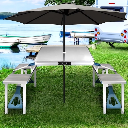 Behagelig skygge takket være parasolåbning