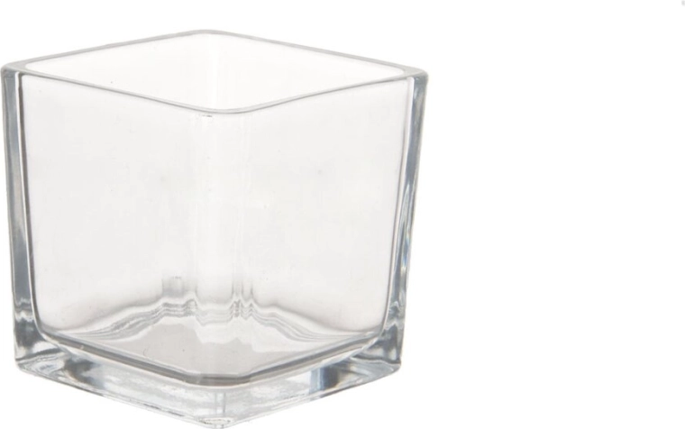 Lysestage i klart glas 5,2 × 5,2 × 5,2 cm
