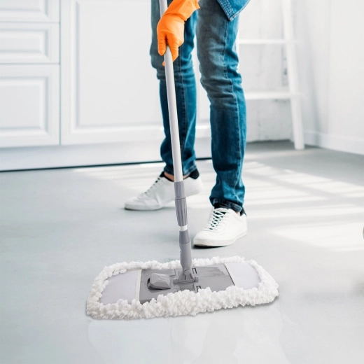 Flad rengøringsflade for hurtig og jævn rengøring