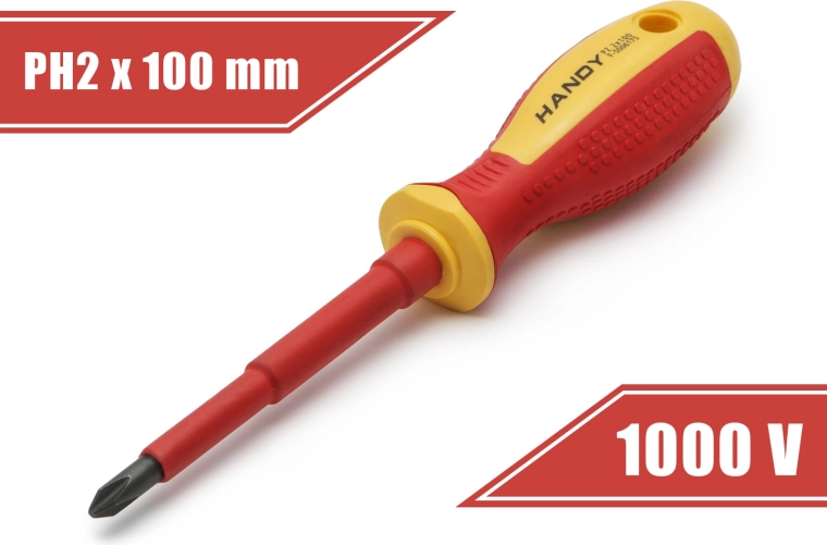 Isoleret skruetrækker PH2 100 mm til 1000 V