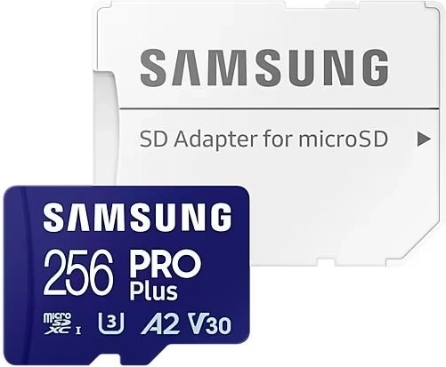 Samsung PRO Plus microSD-kort 256GB med adapter