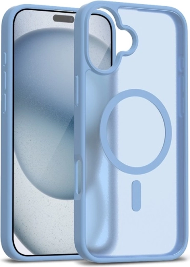 hybrid mat magnetisk magsafe-etui til iphone 17 – blå