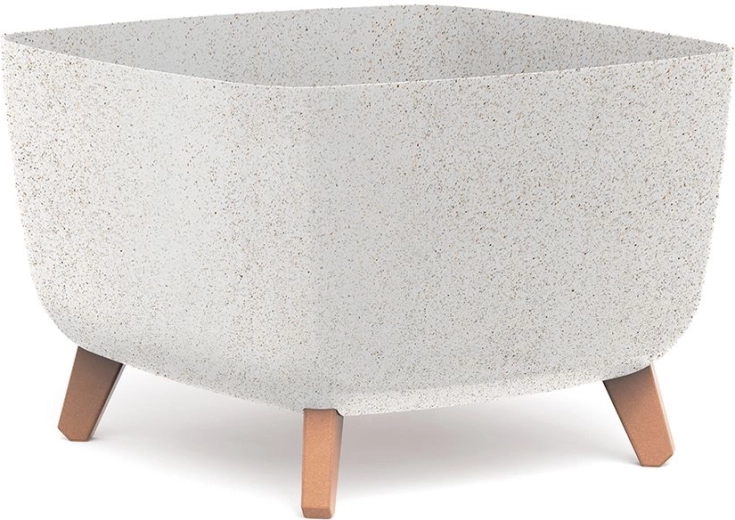 Plantekasse Gracia Square Eco Wood 39 × 39 × 27 cm hvid