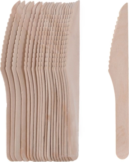 Engangsknive af træ 16,5 cm – 20 stk.