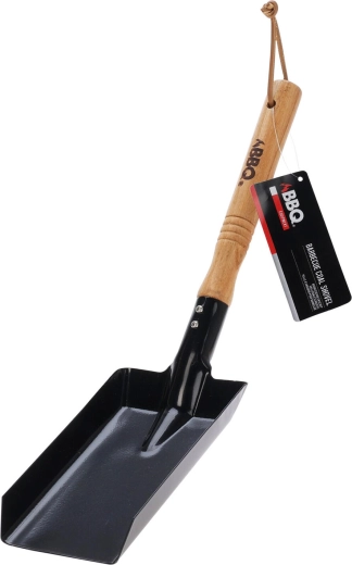 Kul- og briketspade med træhåndtag