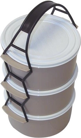 Madkasse 3x1,0 l plast