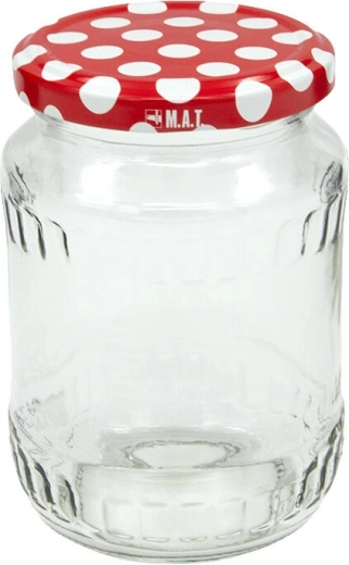 Henkogningsglas 370 ml TWIST 66 med prikket låg, sæt 8 stk.