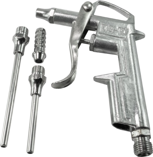 Pneumatisk blæsepistol med udskiftelige dyser på 16, 50 og 80 mm