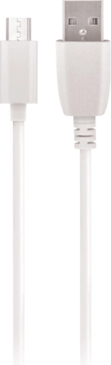 Maxlife USB-kabel med microUSB, 2 m, 2 A, hvid
