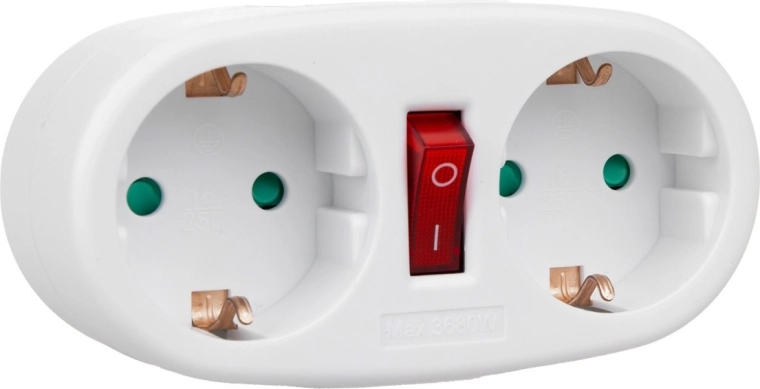 Dobbelt stikdåse-adapter type F MCE338