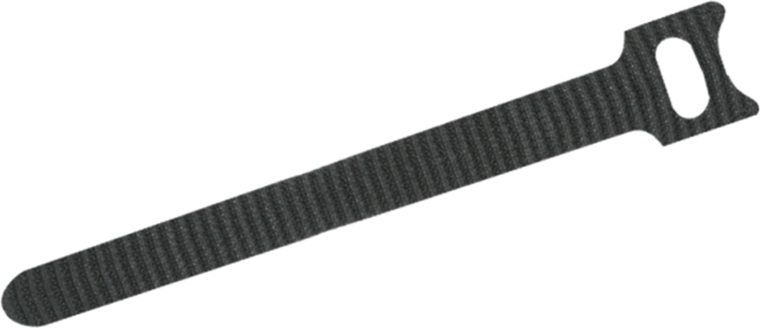 Tekstilkabelbindere med velcro, sorte - 10 stk.