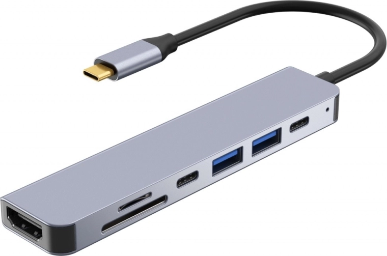 Dockingstation USB-C-hub med HDMI 4K og kortlæser