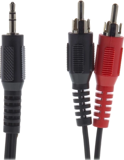 Sencor-lydkabel 3,5 mm jack til 2× RCA, 2 m