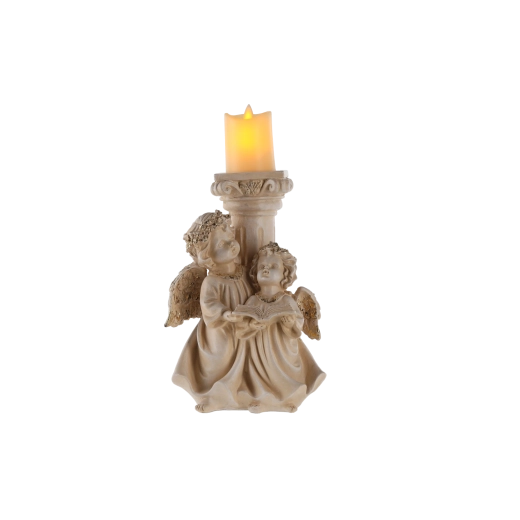 Dekorativ englefigur med LED-lys