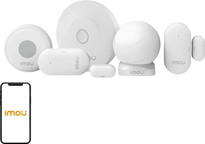 Imou smart alarmsystem-kit med Zigbee-gateway og sensorer