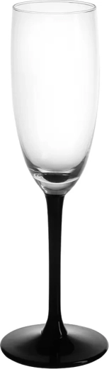 Champagneglas 180 ml med sort stilk