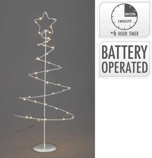 Dekorativ LED-belysning i form af et træ, 53 cm, sort