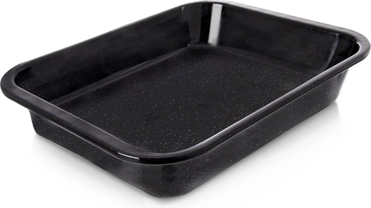 Emaljeret dyb bradepande 36 × 28 × 6 cm ORION