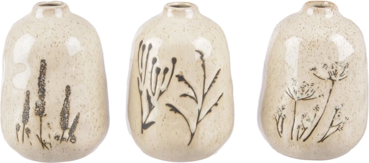 Porcelænsvase formet som en blomst, hvid (3 varianter)