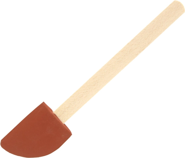 Gummispatel til køkkenet med træskaft, 26 cm, rød