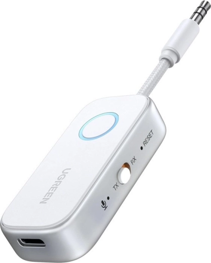 Bluetooth-lydadapter UGREEN 5.4 3,5 mm (TX/RX) hvid – 1 stk.