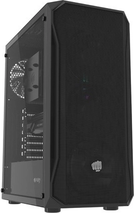 pc-kabinet fury shobo sh4f midi tower med hærdet glas sort