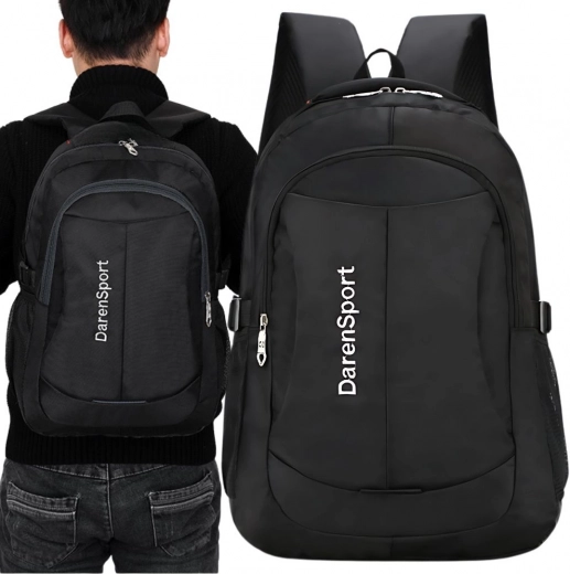 Byrygsæk 10 l sort med laptoprum