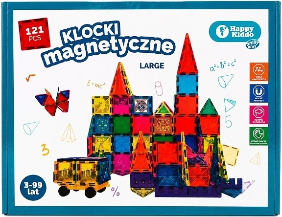 SmilyPlay magnetisk byggesæt 121 stk.