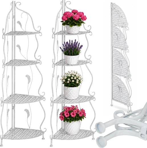 Fire niveauer til blomster og dekorationer