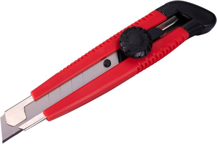 Kniv med knækblade 18 mm med spændeskrue