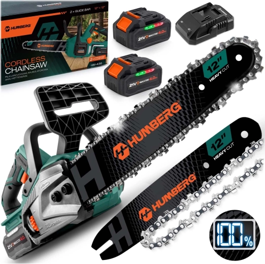Batteridrevet kædesav Humberg 12" kulfri HM-436
