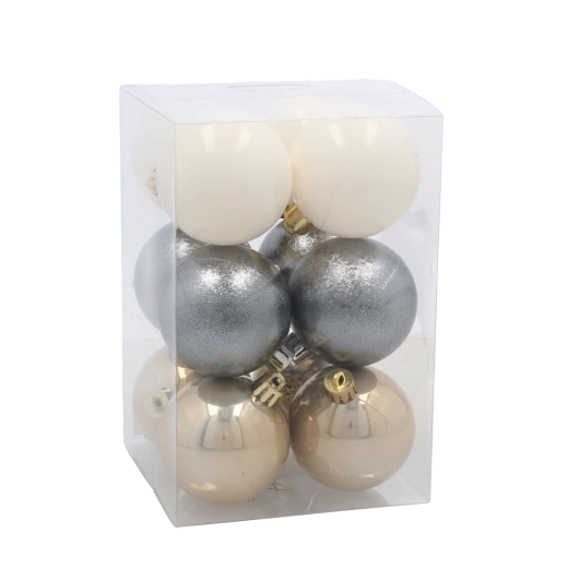 Harmonisk palette af champagne, sølv og hvid