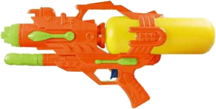 Stor vandpistol 45 cm med pumpe, orange - 1 stk.