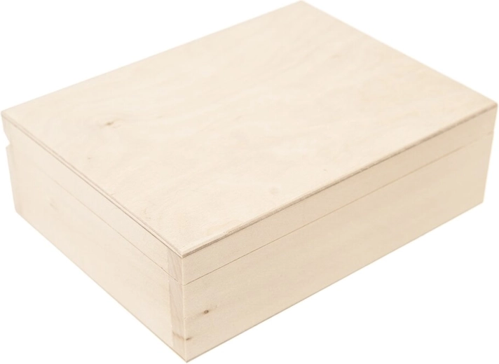 Træ opbevaringsboks beige 20 × 15 × 7 cm