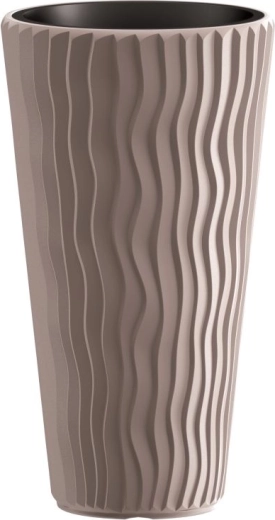 Blomsterkrukke Sandy Slim mocca Prosperplast 22 l