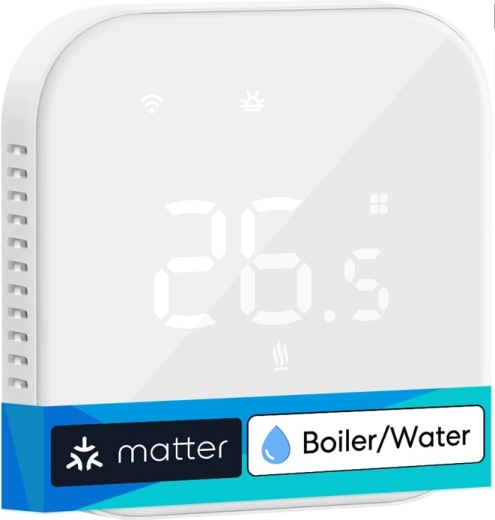 Smart Wi‑Fi-termostat Meross til kedler og vandbåren gulvvarme