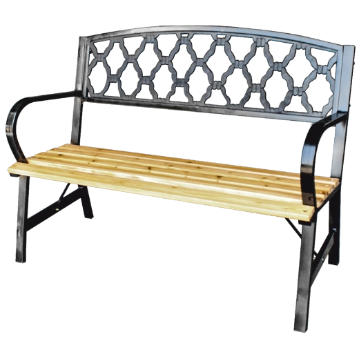 Havebænk Garden Line 120 cm med dekorativt ryglæn