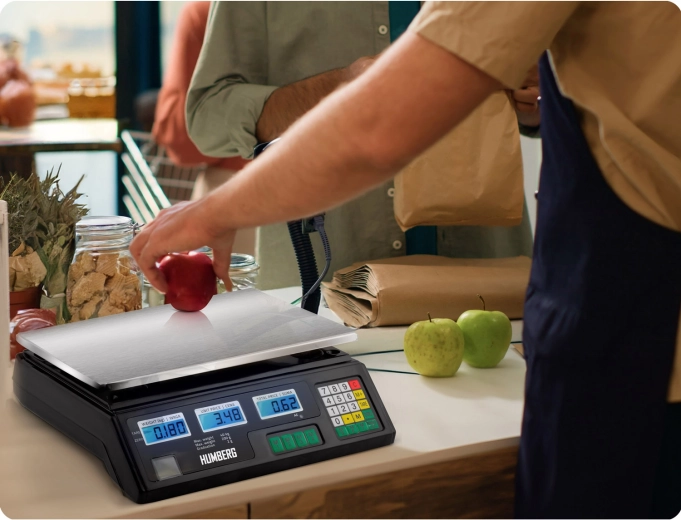 Dobbelt display til betjening og kunde