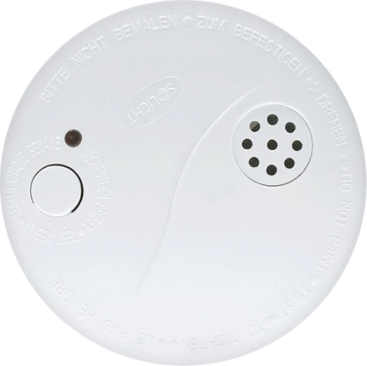 Solight røgdetektor med alarm på 85 dB, hvid, med 9 V-batteri – 1 stk.