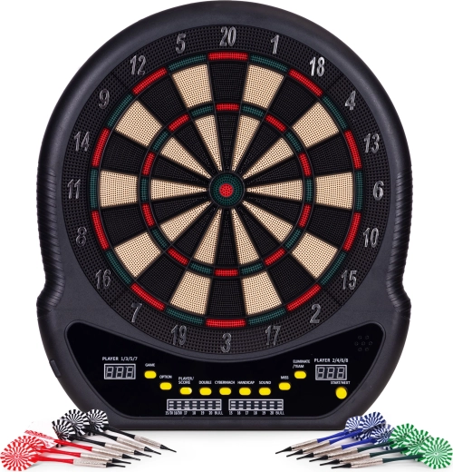 Elektronisk dartskive LCD 48 cm med 27 spil og 12 pile