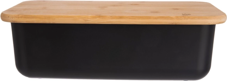Brødkasse Black med bambuslåg 40 × 23 × 13 cm